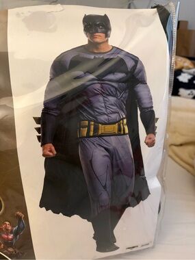 Spirit Adult Batman Muscle Chest Costume - Black, Gray, Gold